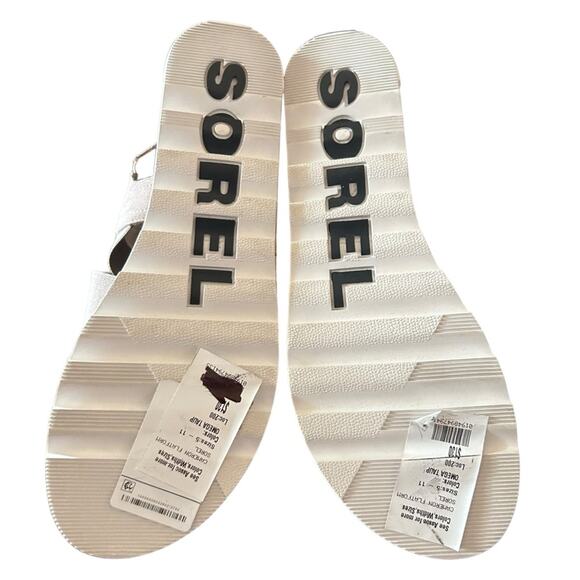 Sorel Cameron Flatform Wedge Slingback Cork Platform Banded Straps NEW Size 9 - Picture 10 of 11